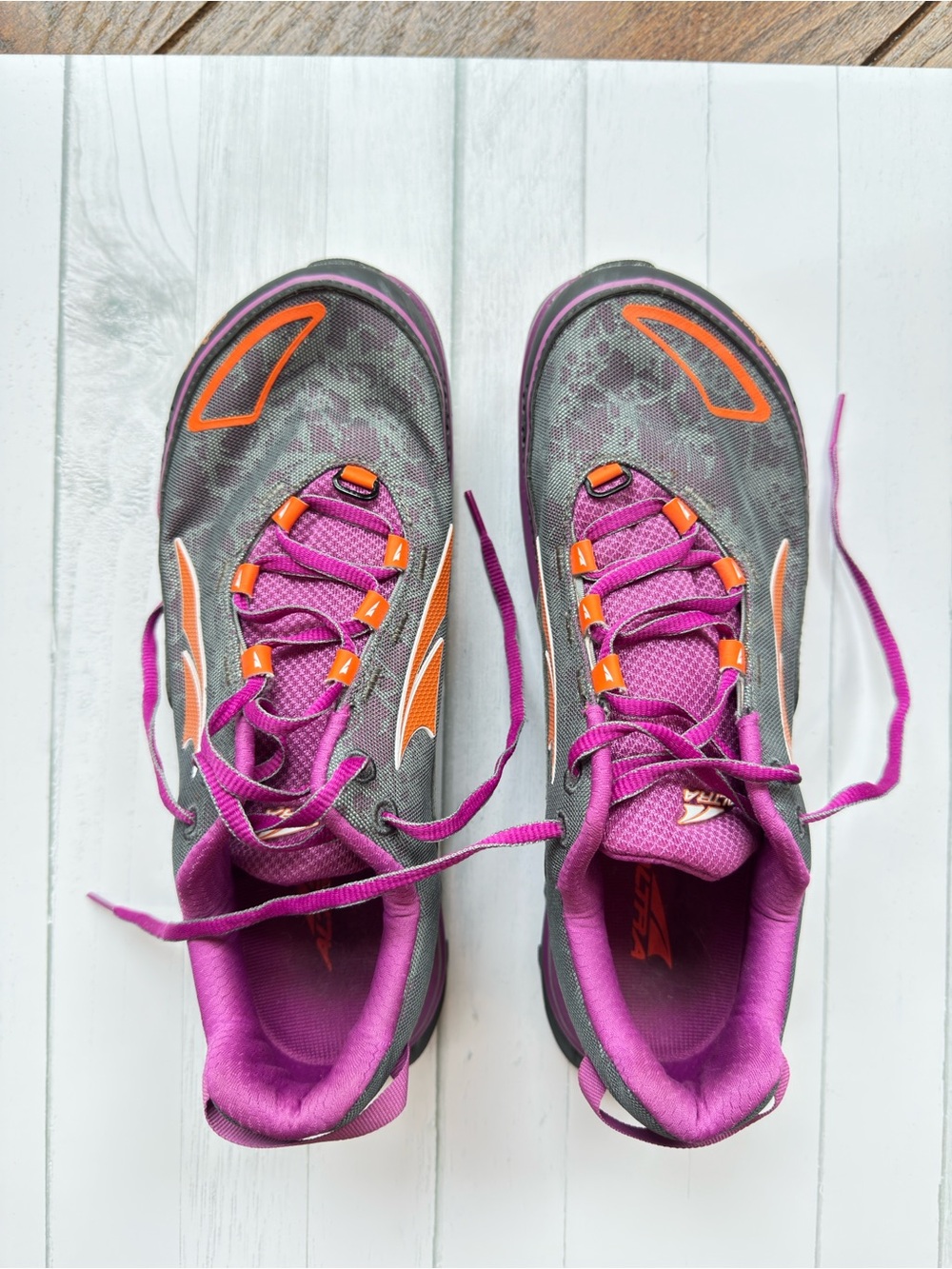 Altra Women's Gray Purple and Orange Trail Running Shoes